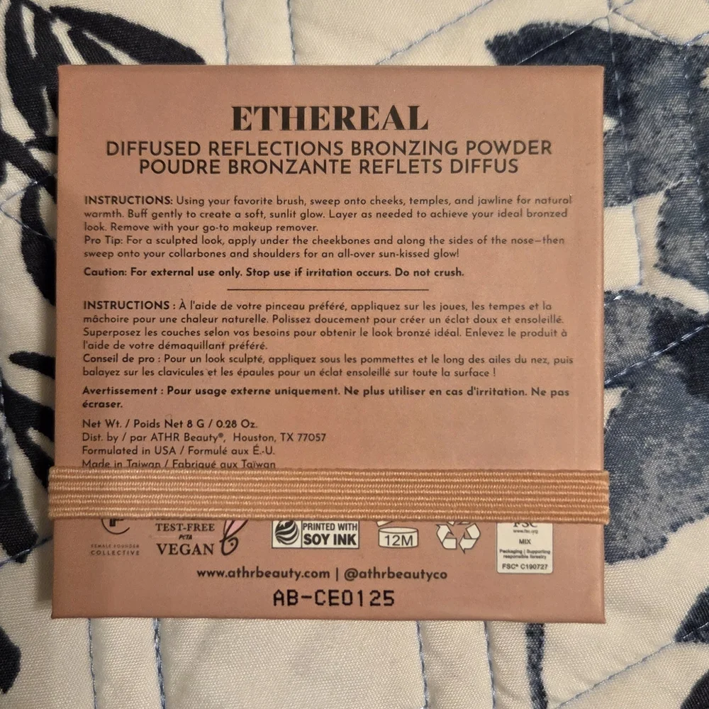 ATHR Beauty 💎 Ethereal Diffused Reflections Bronzing Powder Vegan Clean Beauty